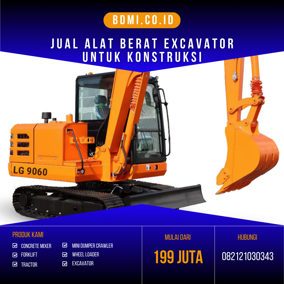 Jual Alat Berat Excavator untuk Konstruksi Bergaransi Resmi